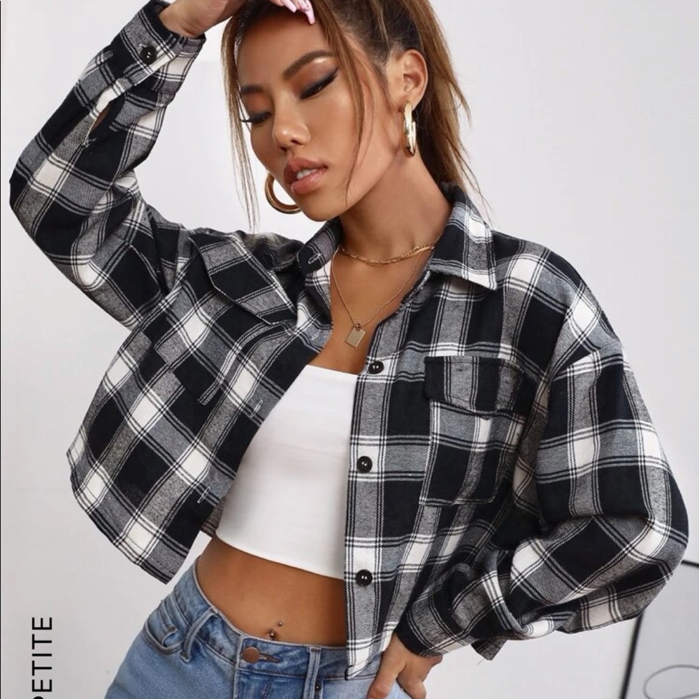 Cropped Plaid Flannel